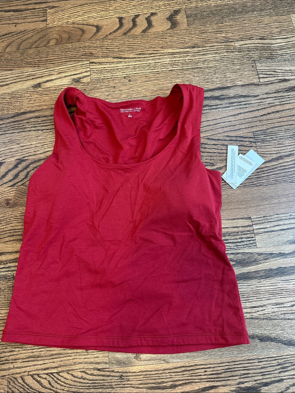 Abercrombie & Fitch Red Scoop Tank Top